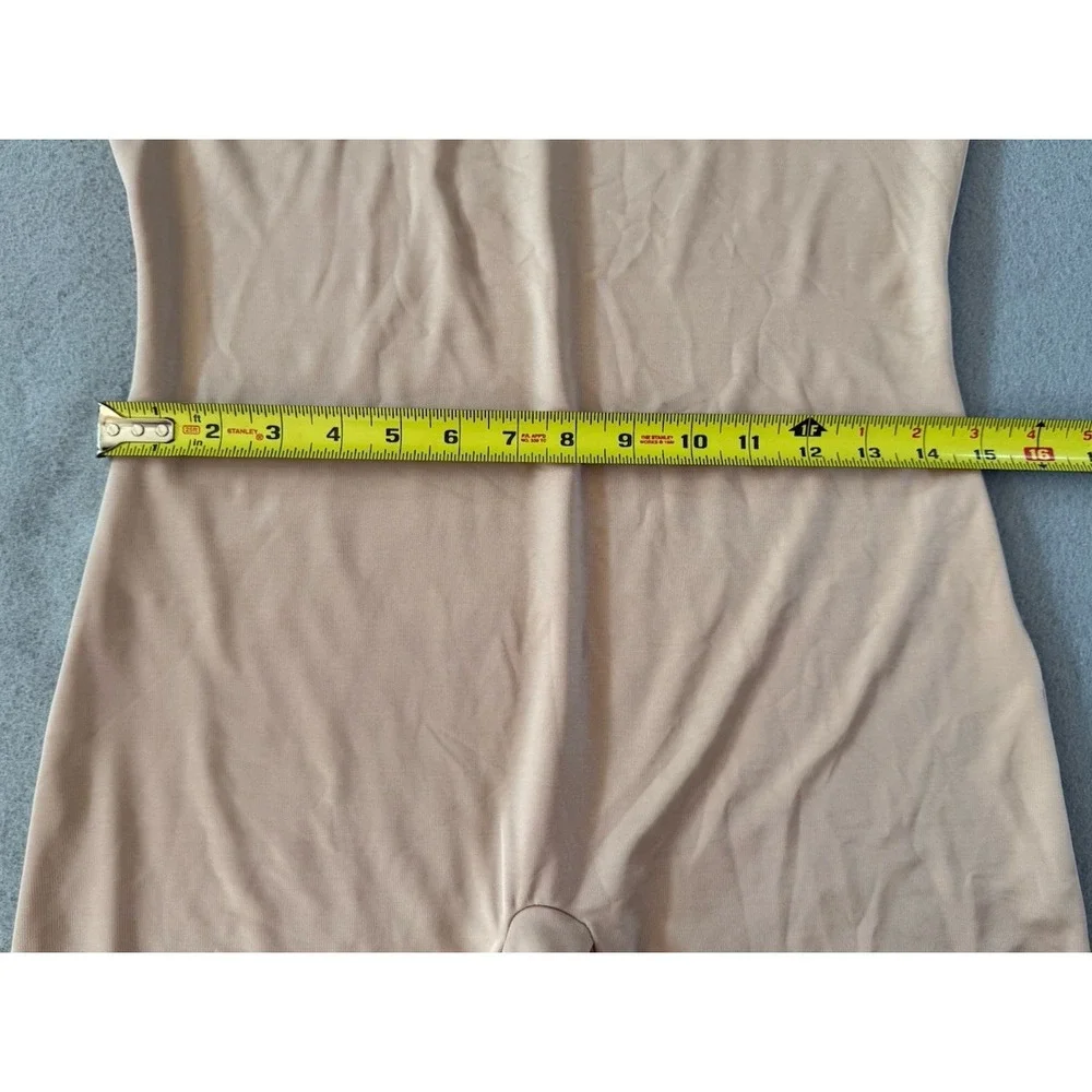 Spanx Thinstincts Open Bust Mid Thigh Bodysuit Shapewear Nude size 2X